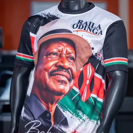 Custom 3D T-Shirt for Raila Odinga Memorial ODM Candle-Lighting Krayon +254 722 376 151